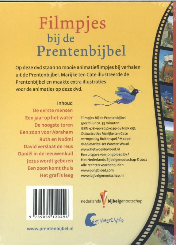Achterkant van Filmpjes bij de prentenbijbel