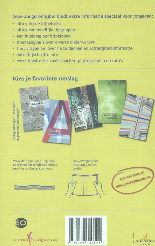 Achterkant van Jongerenbijbel
