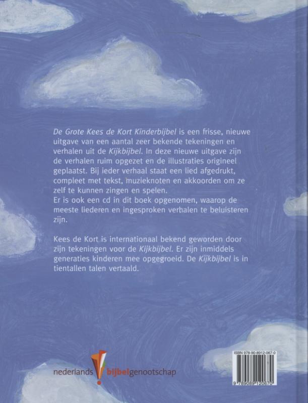 Achterkant van De grote Kees de Kort kinderbijbel