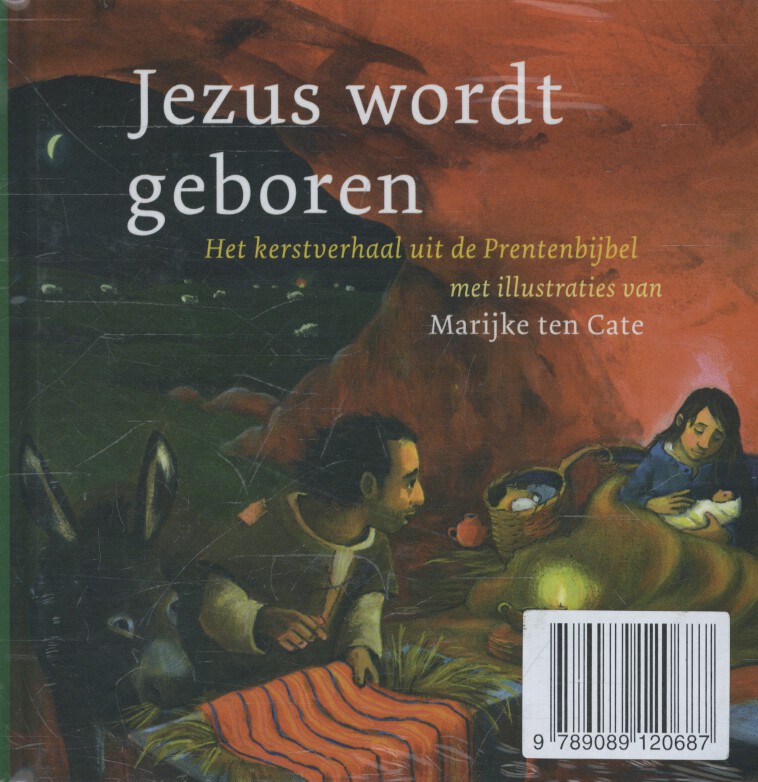 Achterkant van Jezus wordt geboren