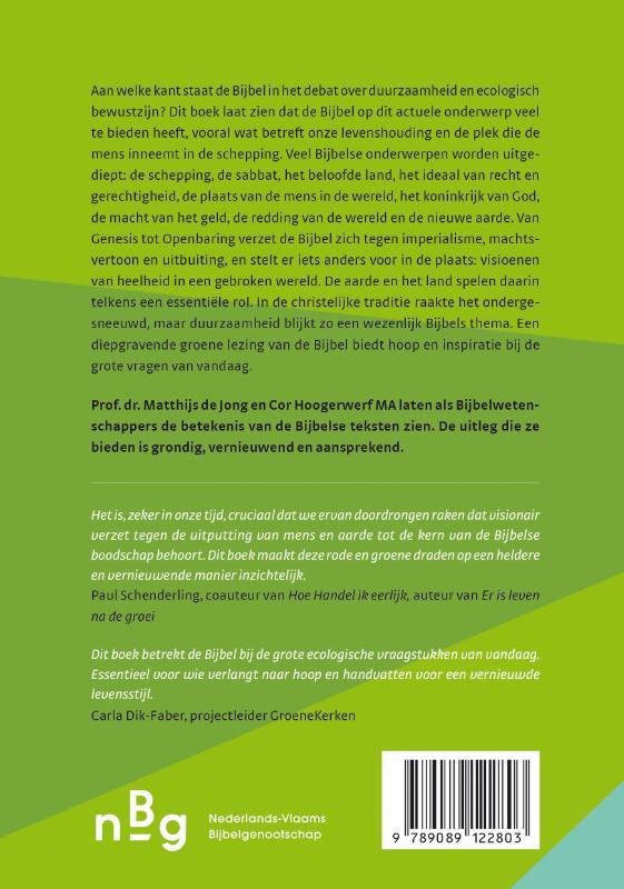 Achterkant van Hemels groen