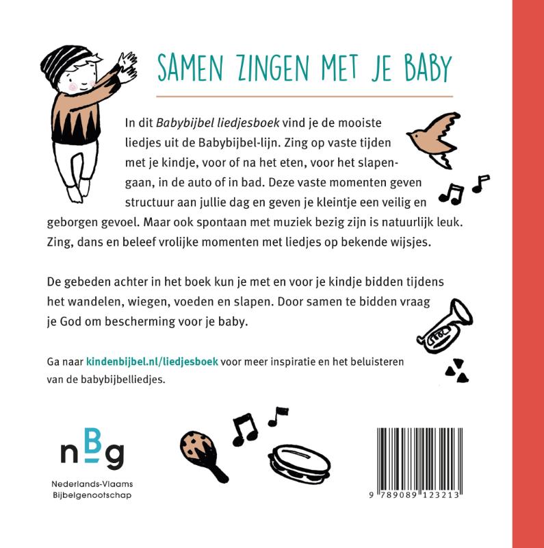 Achterkant van Babybijbel Liedjesboek