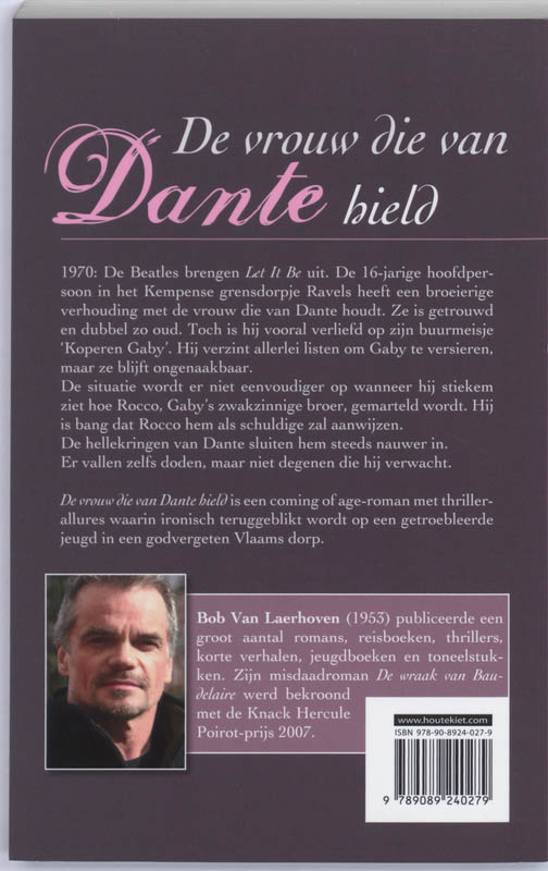 Achterkant van De vrouw die van Dante hield