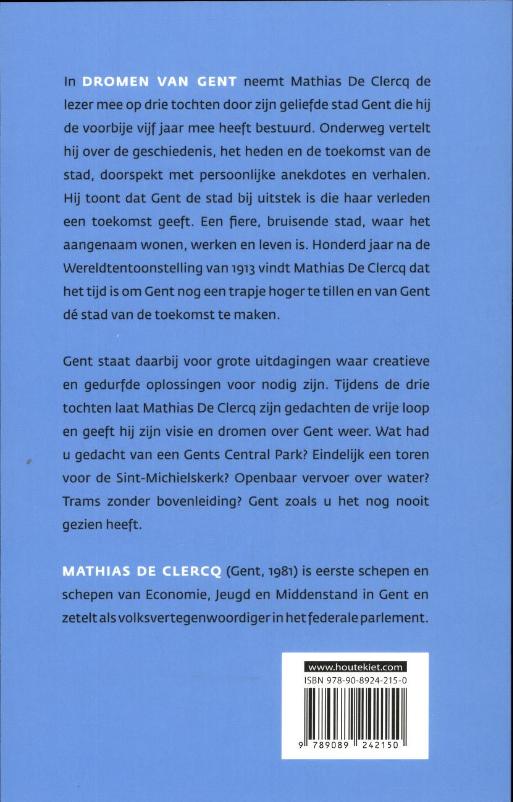 Achterkant van Dromen van Gent