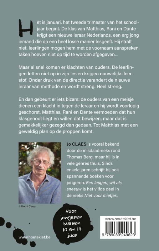 Achterkant van Een leugen, wit als sneeuw