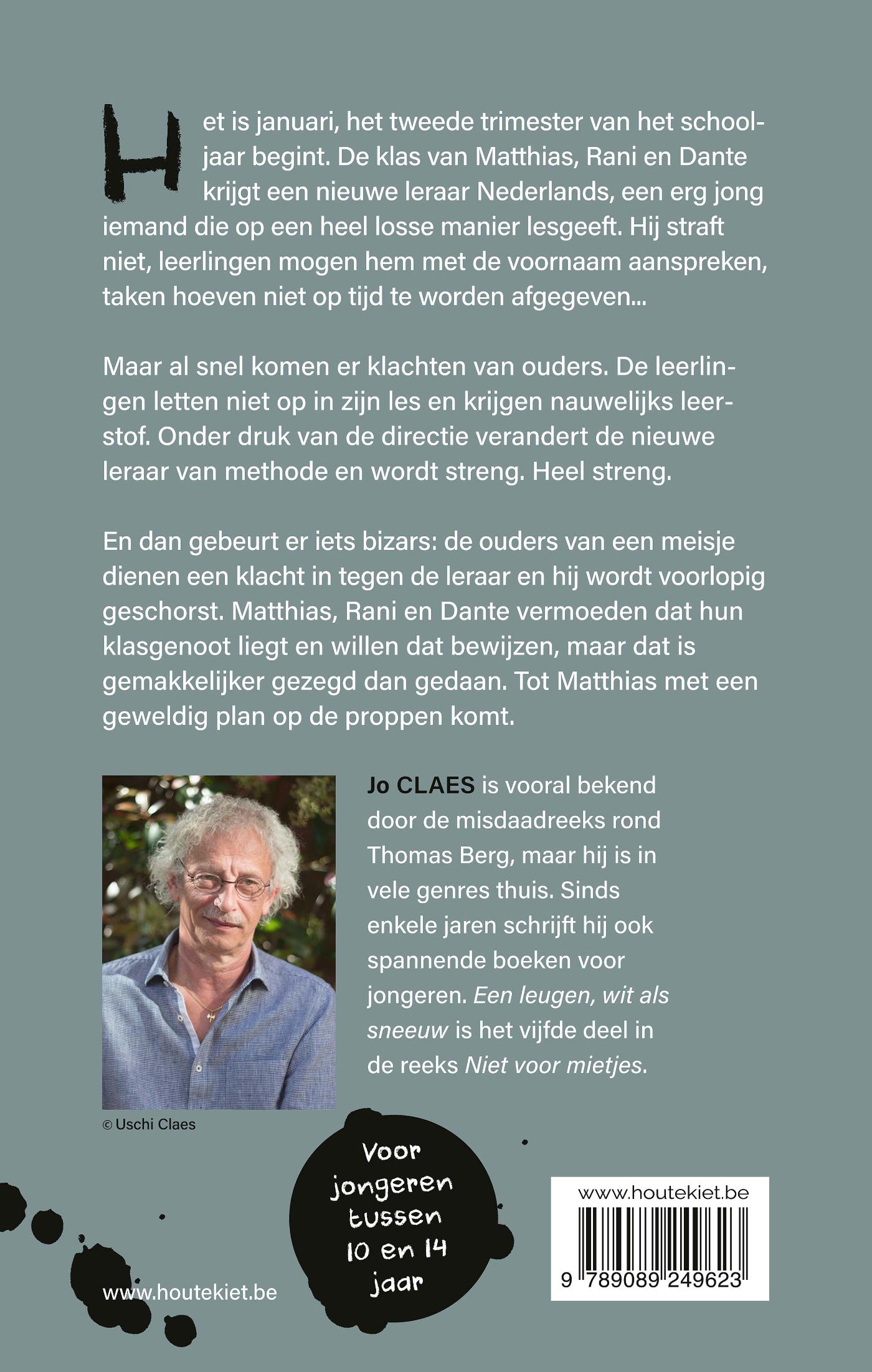 Achterkant van Een leugen, wit als sneeuw