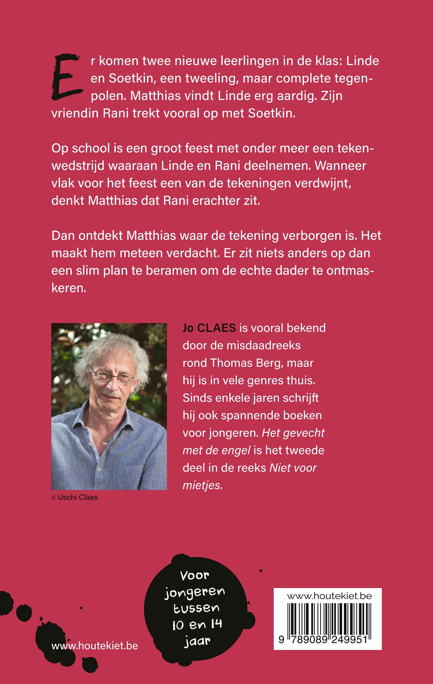 Achterkant van Het gevecht met de engel