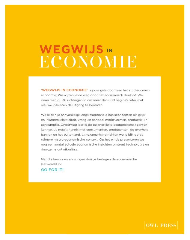 Achterkant van Wegwijs in Economie