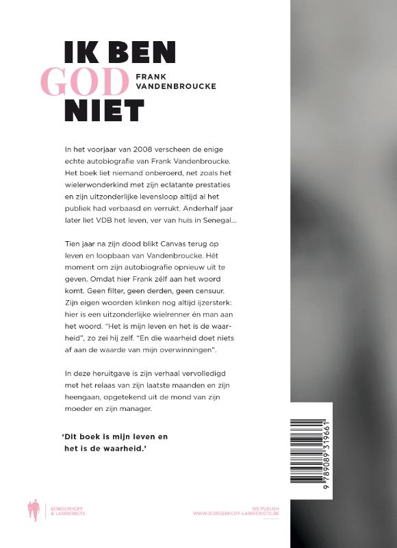 Achterkant van Ik ben God niet