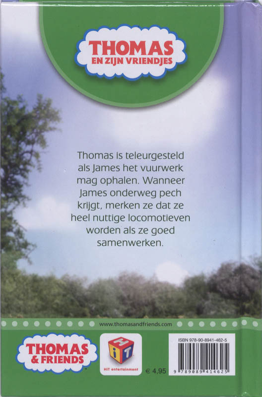 Achterkant van Thomas en het vuurwerk