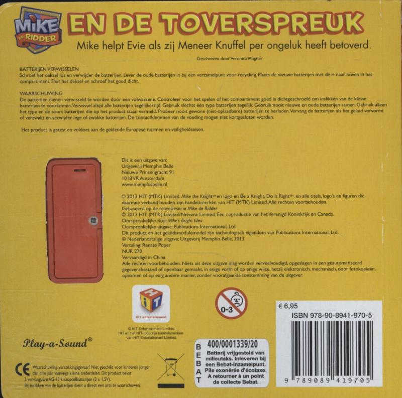 Achterkant van Mike de Ridder en de toverspreuk