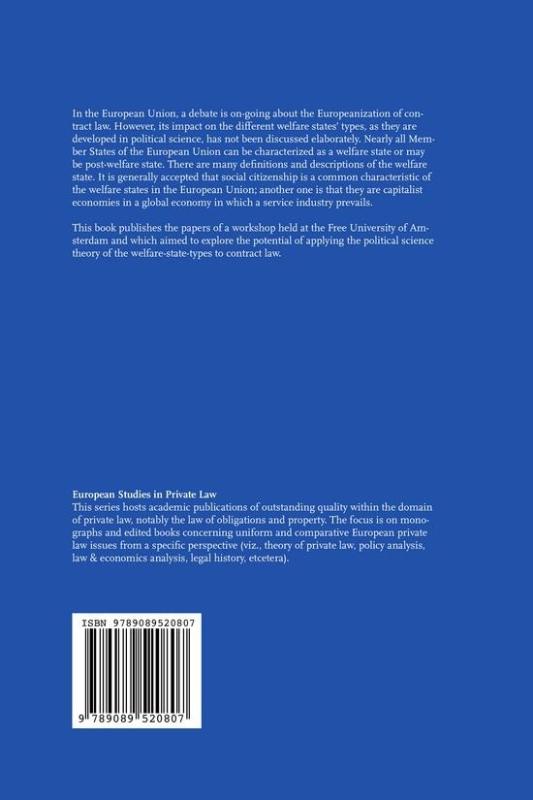 Achterkant van European Contract Law and the Welfare State