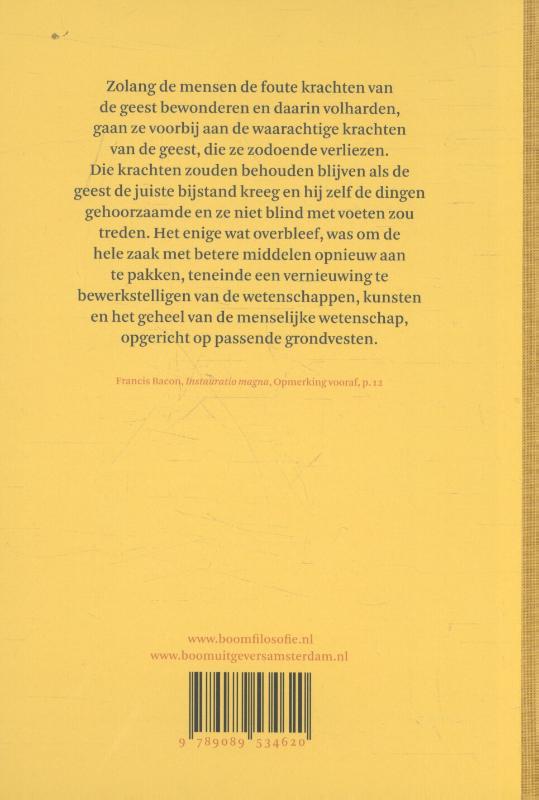 Achterkant van Novum organum