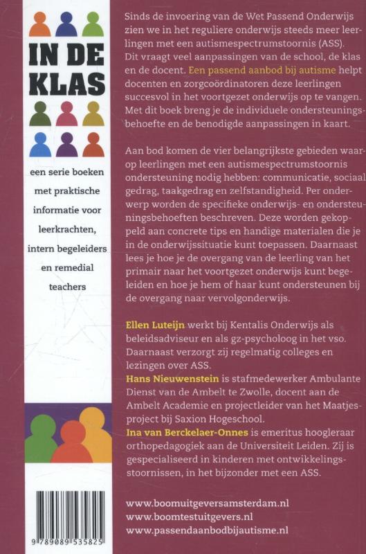 Achterkant van Een passend aanbod bij autisme