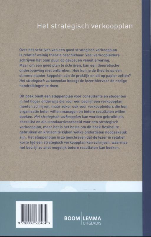 Achterkant van Het strategisch verkoopplan