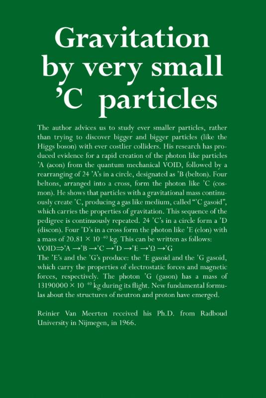 Achterkant van Gravitation by very small C particles