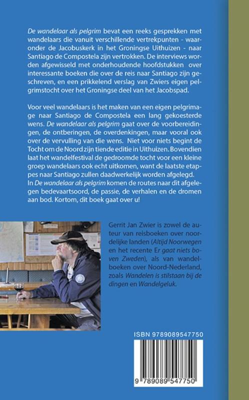 Achterkant van De wandelaar als pelgrim