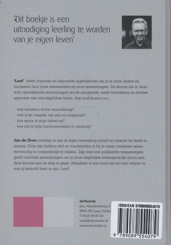 Achterkant van Leef