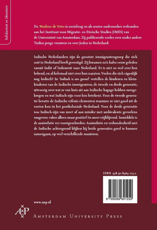 Achterkant van 'Indisch is een gevoel'