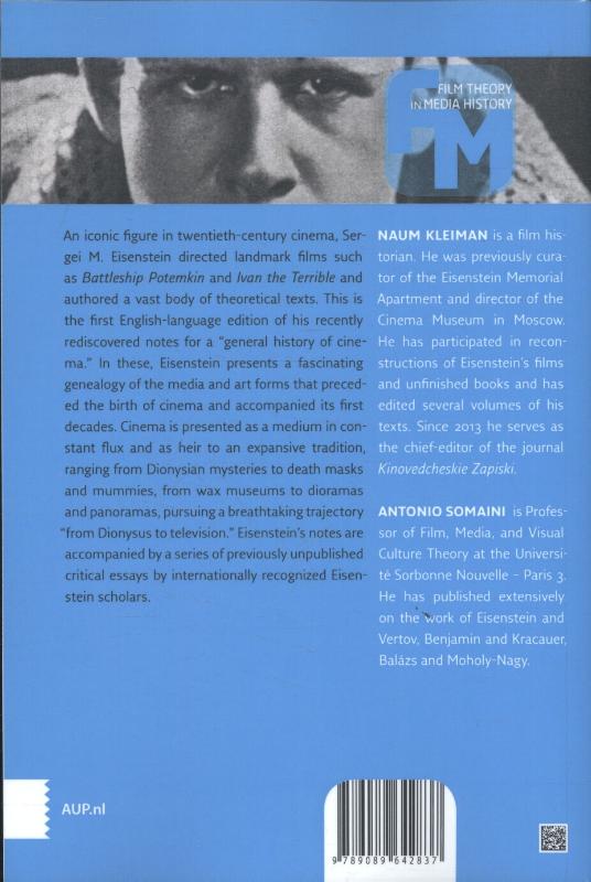 Achterkant van Sergei M. Eisenstein's general history of cinema