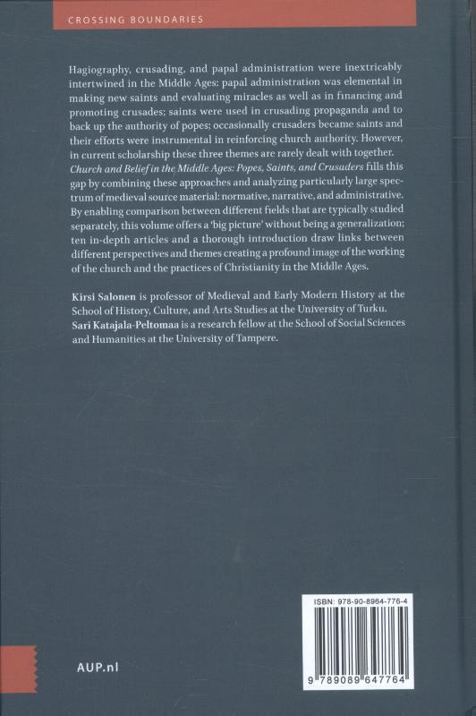 Achterkant van Church and Belief in the Middle Ages