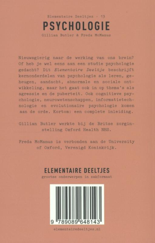 Achterkant van Psychologie