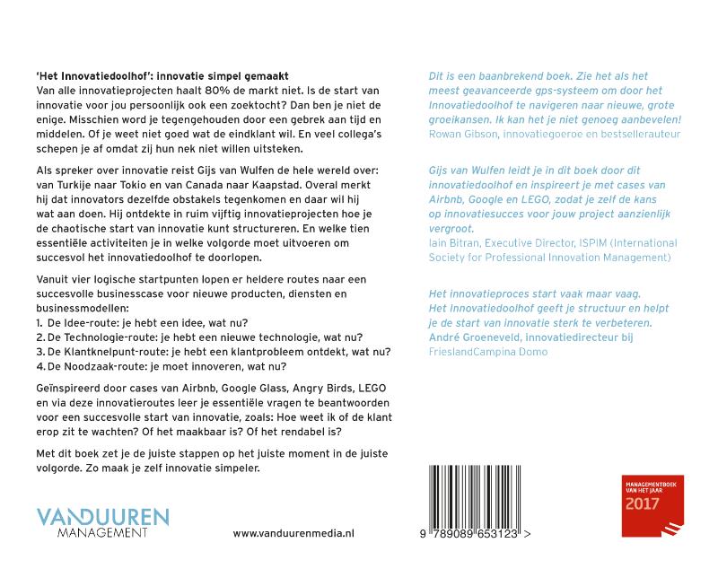 Achterkant van Het innovatiedoolhof