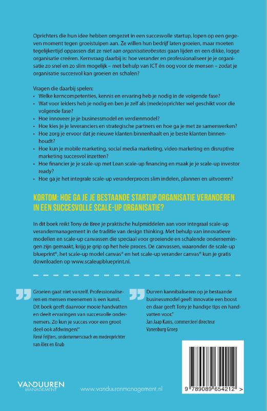 Achterkant van De scale-up blueprint