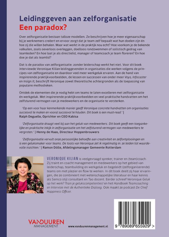 Achterkant van Leidinggeven aan zelforganisatie. Een paradox?