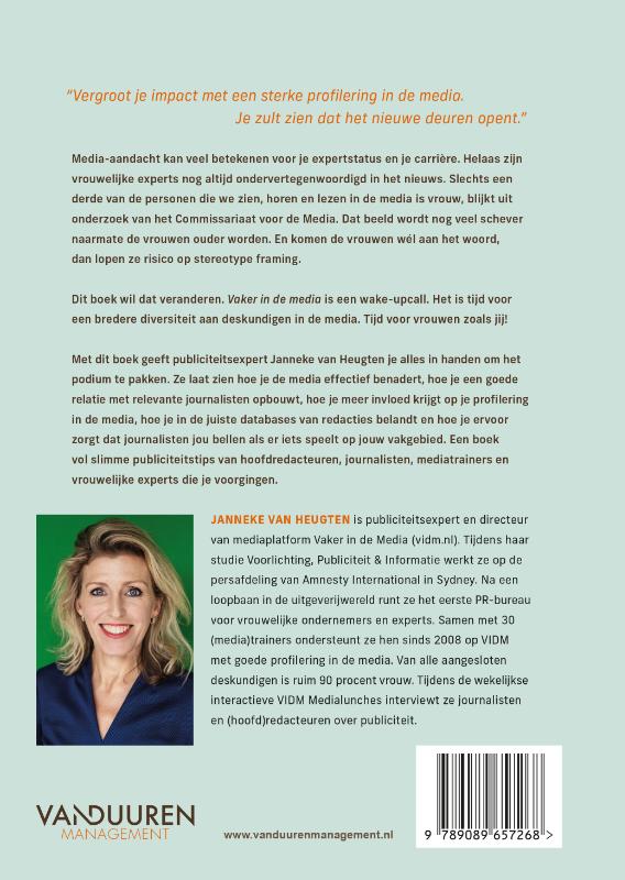 Achterkant van Vaker in de media
