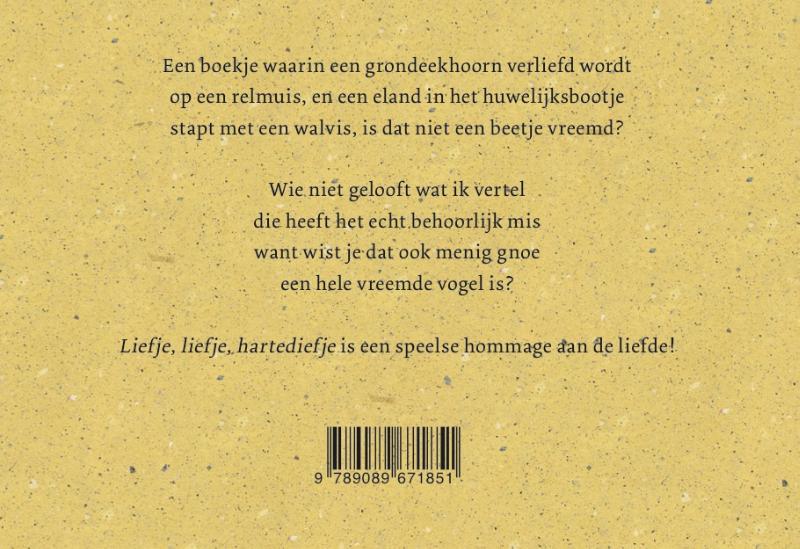 Achterkant van Liefje, liefje, hartediefje