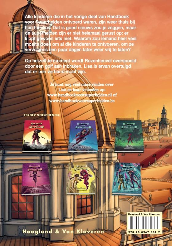 Achterkant van Handboek voor Superhelden deel 7: Terug