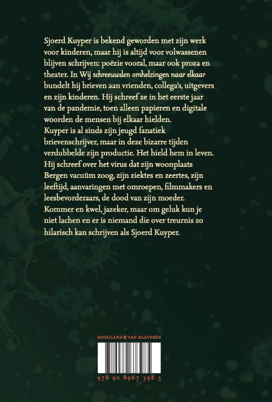 Achterkant van Wij schreeuwden omhelzingen naar elkaar