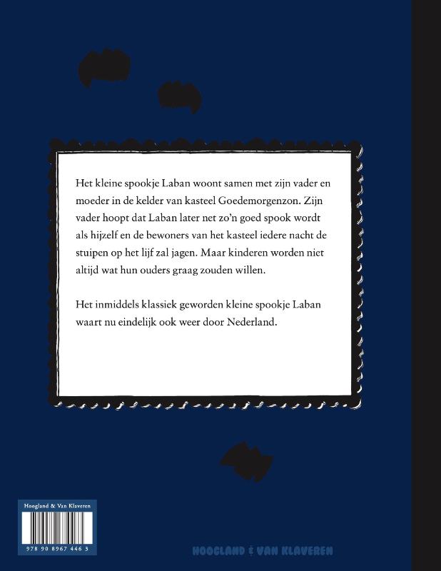 Achterkant van Het kleine spookje Laban