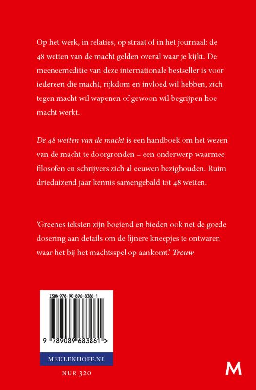Achterkant van De 48 wetten van de macht