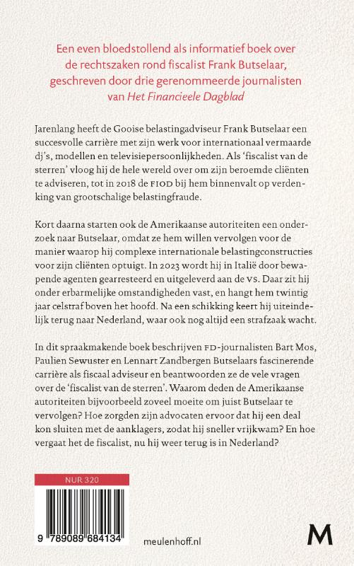 Achterkant van De fiscalist van de sterren