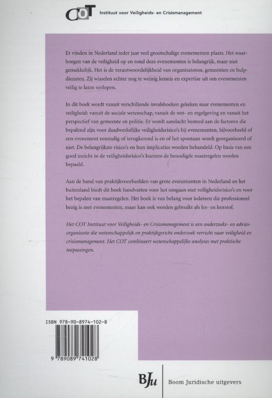 Achterkant van Veilige evenementen