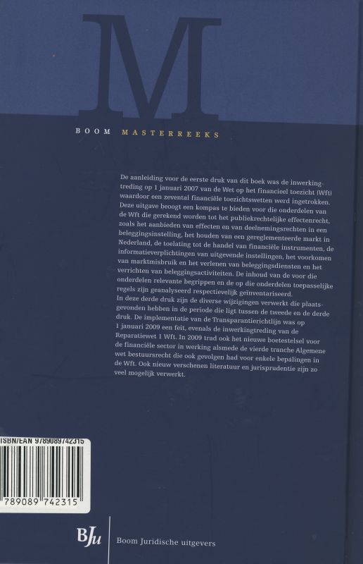 Achterkant van Koersen door de Wet op het financieel toezicht