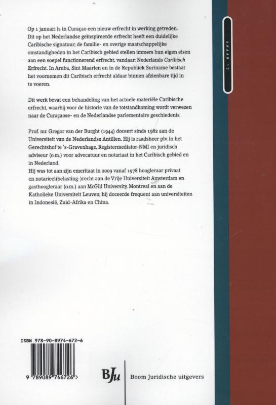 Achterkant van Nederlands Caribisch erfrecht