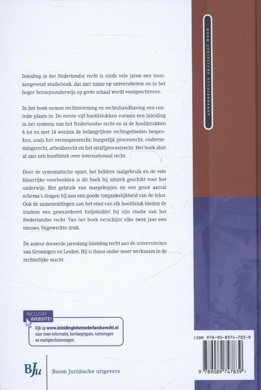 Achterkant van Inleiding in het Nederlandse recht