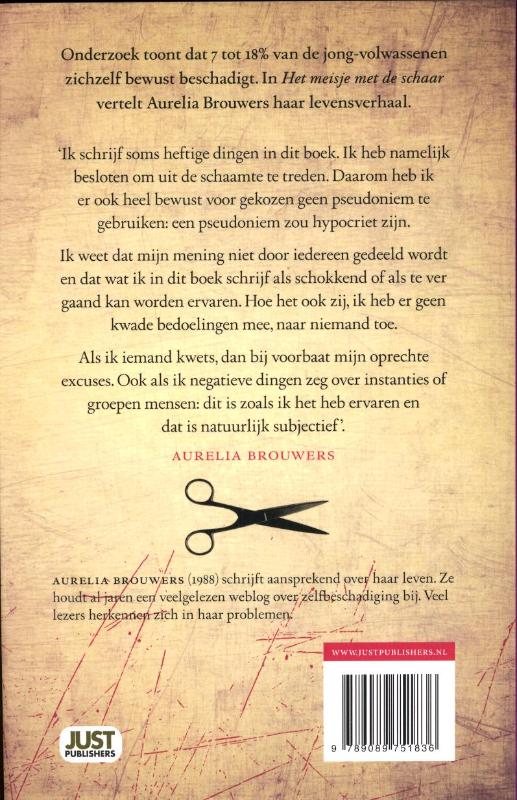 Achterkant van Het meisje met de schaar