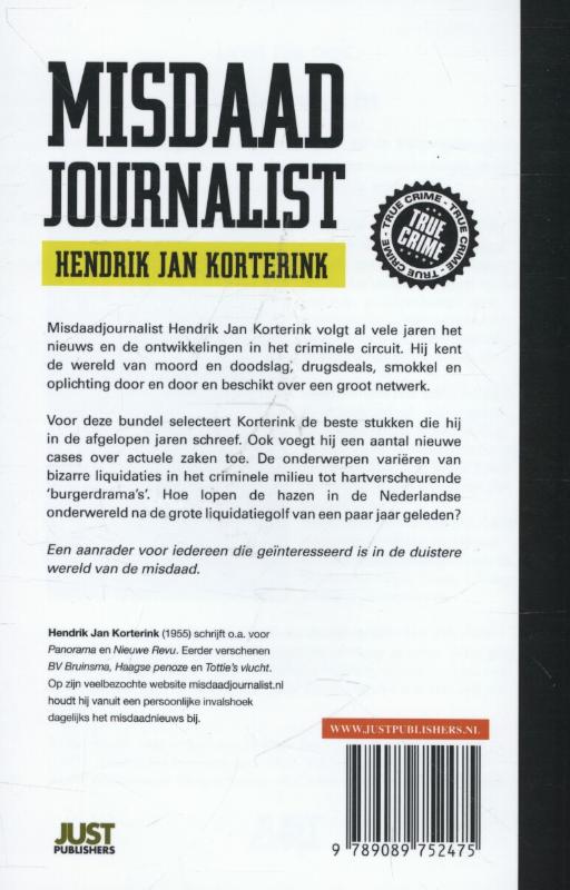 Achterkant van Misdaadjournalist