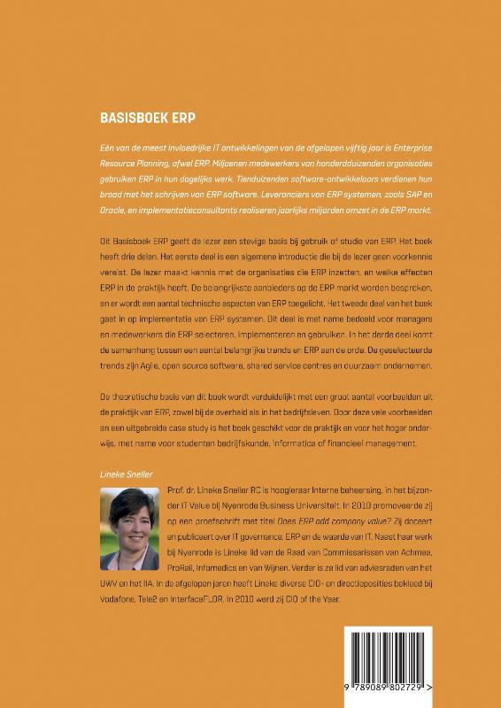 Achterkant van Basisboek ERP