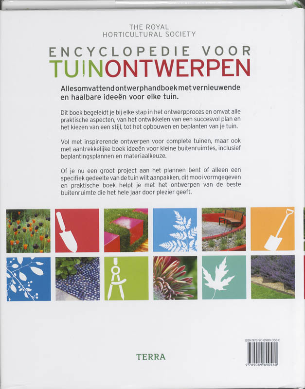 Achterkant van Encyclopedie voor tuinontwerpen