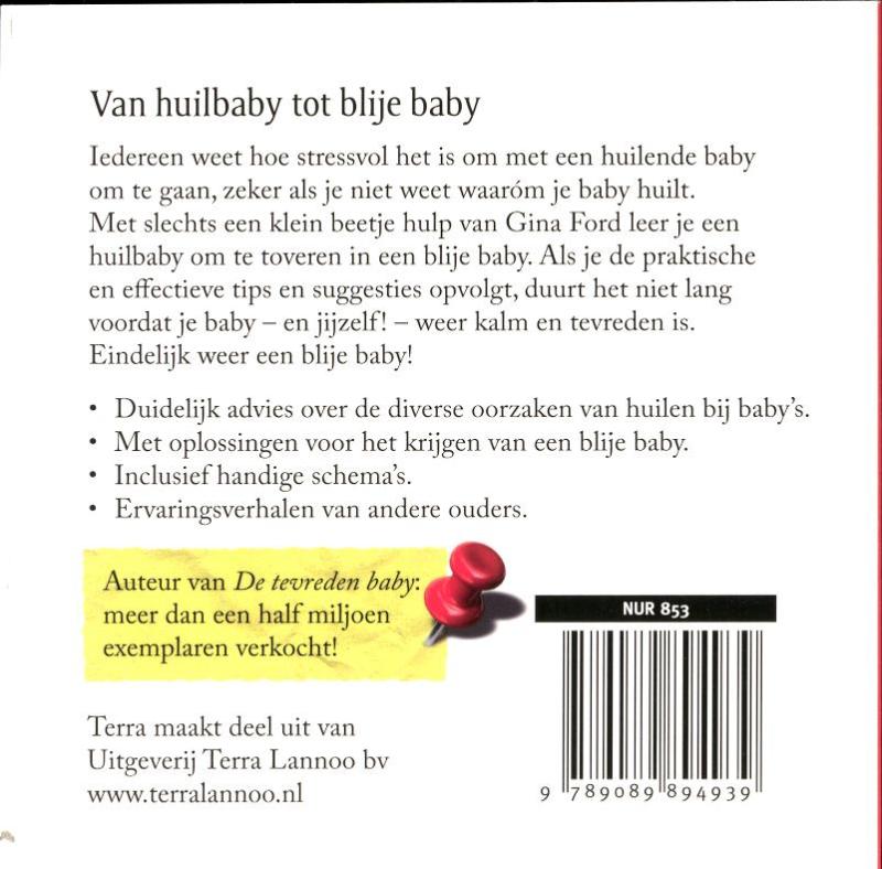 Achterkant van Van huilbaby tot blije baby