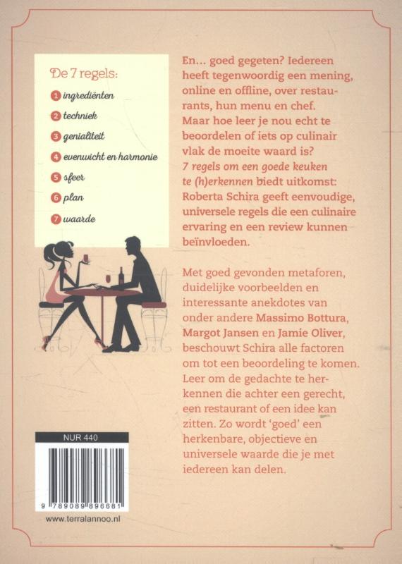 Achterkant van 7 regels om een goede keuken te (h)erkennen