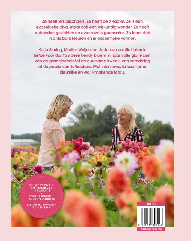 Achterkant van Liefde voor dahlia's