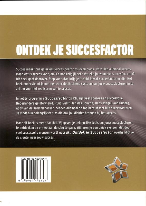Achterkant van Ontdek je succesfactor