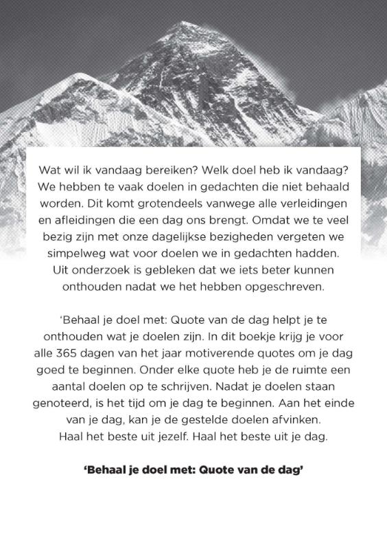 Achterkant van Behaal je doel met