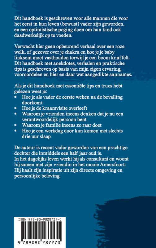 Achterkant van Handboek voor de nieuwe vader